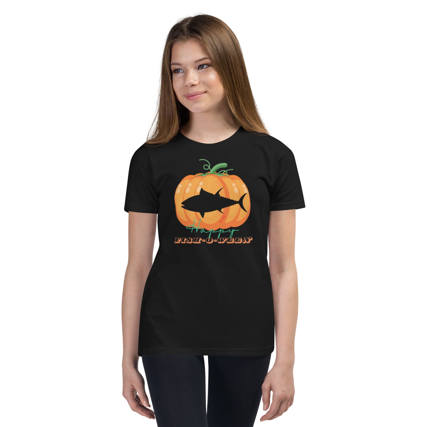 Deep Sea Society Fish-O-Ween / Jack-O-Lantern Youth Short Sleeve T-Shirt