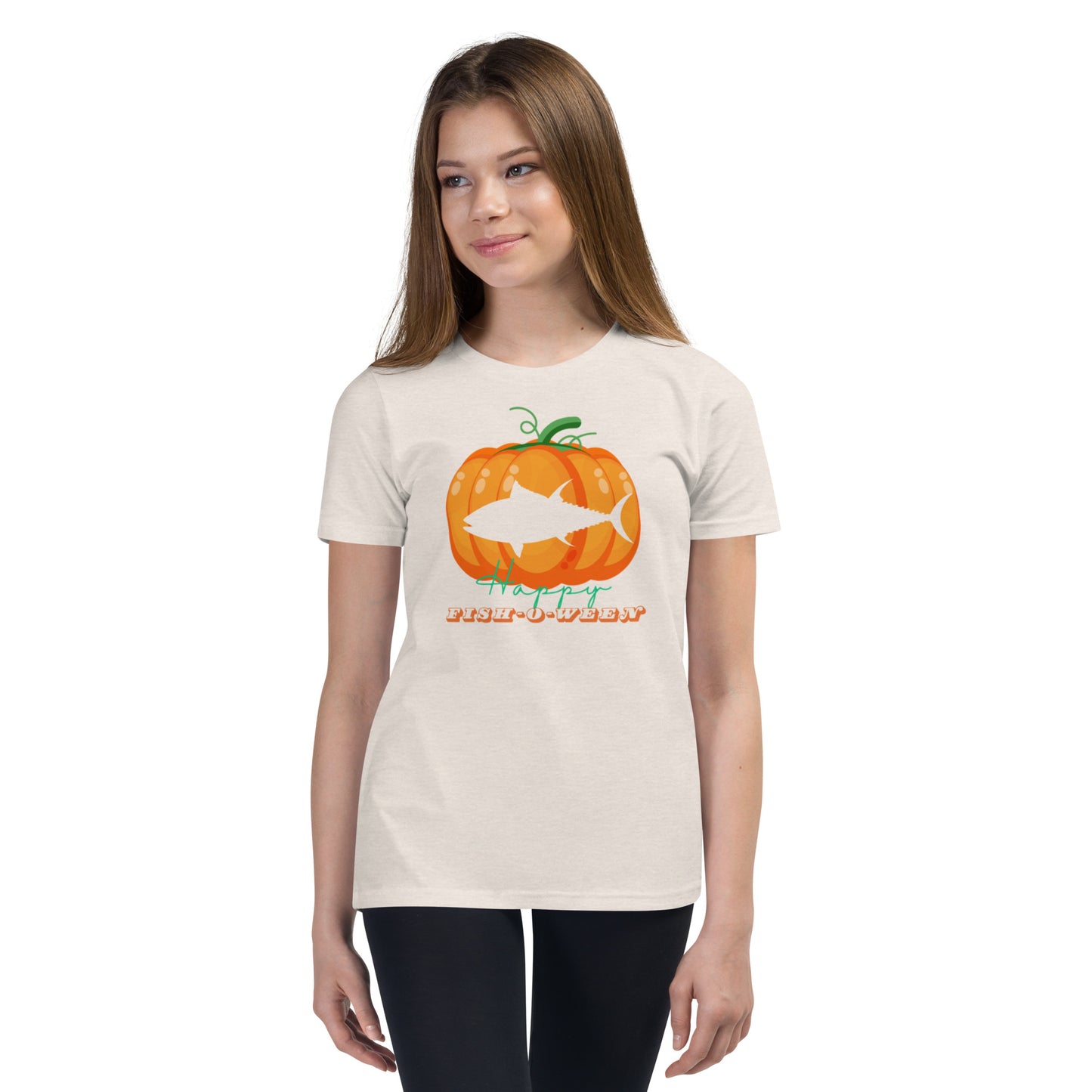 Deep Sea Society Fish-O-Ween / Jack-O-Lantern Youth Short Sleeve T-Shirt